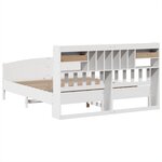 vidaXL Lit bibliothèque sans matelas blanc 180x200 cm bois pin massif