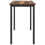 vidaXL table Chêne fumé 100 x 50 x 76 5 cm Bois d'ingénierie et acier