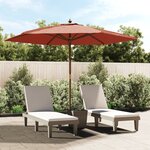 vidaXL Parasol de jardin avec mât en bois terre cuite 299x240 cm