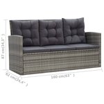 vidaXL Ensemble à manger d'extérieur 5Pièces coussins Résine tressée Gris