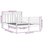 vidaXL Cadre de lit sans matelas 140x200 cm bois massif