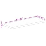 vidaXL Dessus de table 90x60x3 8 cm rectangulaire bois massif manguier