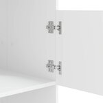 vidaXL Armoire à Laver avec stockage Blanc Bois d'ingénierie