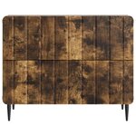 vidaXL Cabinet de chevet Chêne fumé 62 x 34 5 x 49 5 cm