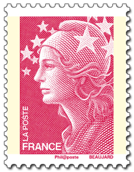 Timbre Marianne rouge TVP