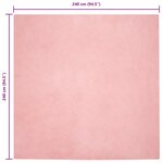 vidaXL Tapis en Fourrure Synthétique de Lapin Rose 240 x 240 cm