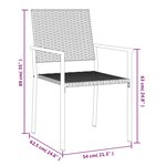 vidaXL Ensemble à manger de jardin 9 Pièces résine tressée acier