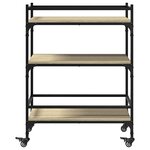 vidaXL Chariot de cuisine chêne sonoma 65x40x86 5 cm bois d'ingénierie