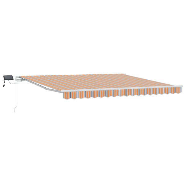 vidaXL Store Rétractable Manuel avec Rayures Multicolores LED 400x300 cm