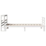 vidaXL Cadre de lit avec tête de lit sans matelas blanc 75x190 cm