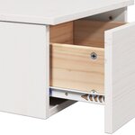 vidaXL Table de chevet Blanc 37 x 35 x 18 5 cm Bois massif en pin