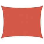 vidaXL Voile d'ombrage 160 g/m² Terre cuite 6x7 m PEHD