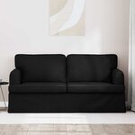 vidaXL Canapé Noir 142 x 80 x 85 cm tissu