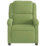 vidaXL Fauteuil inclinable de massage électrique vert clair velours