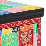 vidaXL Table basse multicolore 90x50x40 cm bois de manguier massif