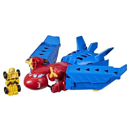 TRANSFORMERS - Optimus Prime Jumbo Jet avec Figurine Bumblebee voiture de  course de 11 cm - des 3 ans - 38 cm - La Poste