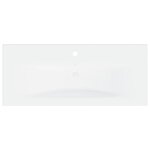 vidaXL Lavabo encastré avec robinet 91x39x18 cm céramique blanc