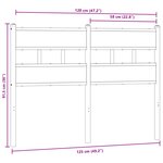 vidaXL Tête de lit chêne fumé 120 cm fer et bois d'ingénierie