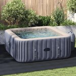 vidaXL Couvre-piscine carré Noir Polyester 274 x 274 cm