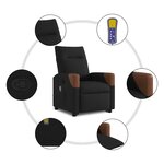 vidaXL Fauteuil de massage inclinable Noir Tissu