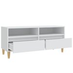 vidaXL Meuble TV blanc 100x34 5x44 5 cm bois d'ingénierie
