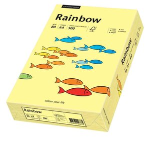 Ramette de 500 feuilles papier multifonction Rainbow A4 80 g Jaune clair PAPYRUS