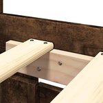 vidaXL Cadre de lit avec tête de lit chêne fumé 200x200 cm