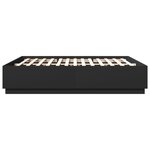 vidaXL Cadre de lit avec LED sans matelas noir 180x200 cm