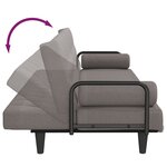vidaXL Canapé-lit avec accoudoirs taupe tissu