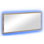 vidaXL Miroir de Salle de Bain Chêne Artisan Bois d'ingénierie  Verre