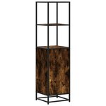 vidaXL Buffet haut chêne fumé 35 5x35x139 cm bois d'ingénierie métal