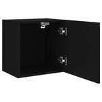 vidaXL Meubles TV muraux 2 Pièces noir 40 5x30x40 cm bois d'ingénierie
