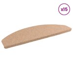 vidaXL Tapis d'escalier auto-adhésifs 15 pc 80 x 28 x 3 5 cm Beige