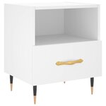 vidaXL Tables de chevet 2 Pièces blanc 40x35x47 5 cm bois d’ingénierie
