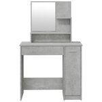vidaXL Ensemble de coiffeuse Gris béton 86 5x35x136 cm
