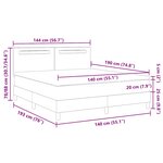 vidaXL Lit à ressorts avec matelas Cappuccino - 140 x 190 cm  simili cuir