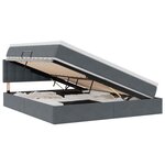 vidaXL Lit de Rangement avec matelas Gris foncé 180 x 200 cm Velours