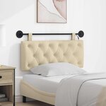 vidaXL Tête de lit suspendue Avec lumière LED Crème Tissu