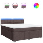 vidaXL Sommier à lattes de lit avec matelas Marron foncé 180x200 cm