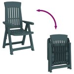 vidaXL Chaises inclinables de jardin lot de 2 vert PP