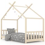 vidaXL Cadre de lit d'enfant Bois de pin massif 90 x 200 cm