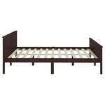 vidaXL Cadre de lit Marron foncé Bois de pin massif 200x200 cm
