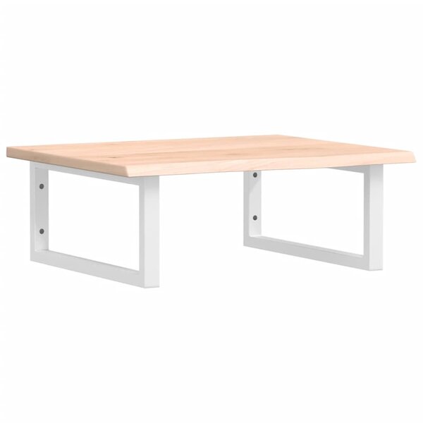 vidaXL Étagère de vasque murale acier et bois de chêne massif