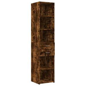 vidaXL Buffet haut chêne fumé 40x42 5x185 cm bois d'ingénierie