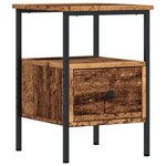 vidaXL Table de chevet vieux bois 34x36x50 cm bois d’ingénierie