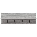 vidaXL Porte-manteau mural avec étagère Sonoma gris 60 x 10.5 x 18 cm