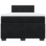 vidaXL Sommier à lattes de lit avec matelas noir 120x190 cm velours