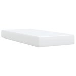 vidaXL Sommier à lattes de lit avec matelas Blanc 80x200 cm Similicuir