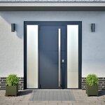 vidaXL Jardinières 2 Pièces vert olive 30x30x30 cm acier