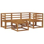 vidaXL Ensemble de canapés d'extérieur 5 Pièces Naturel